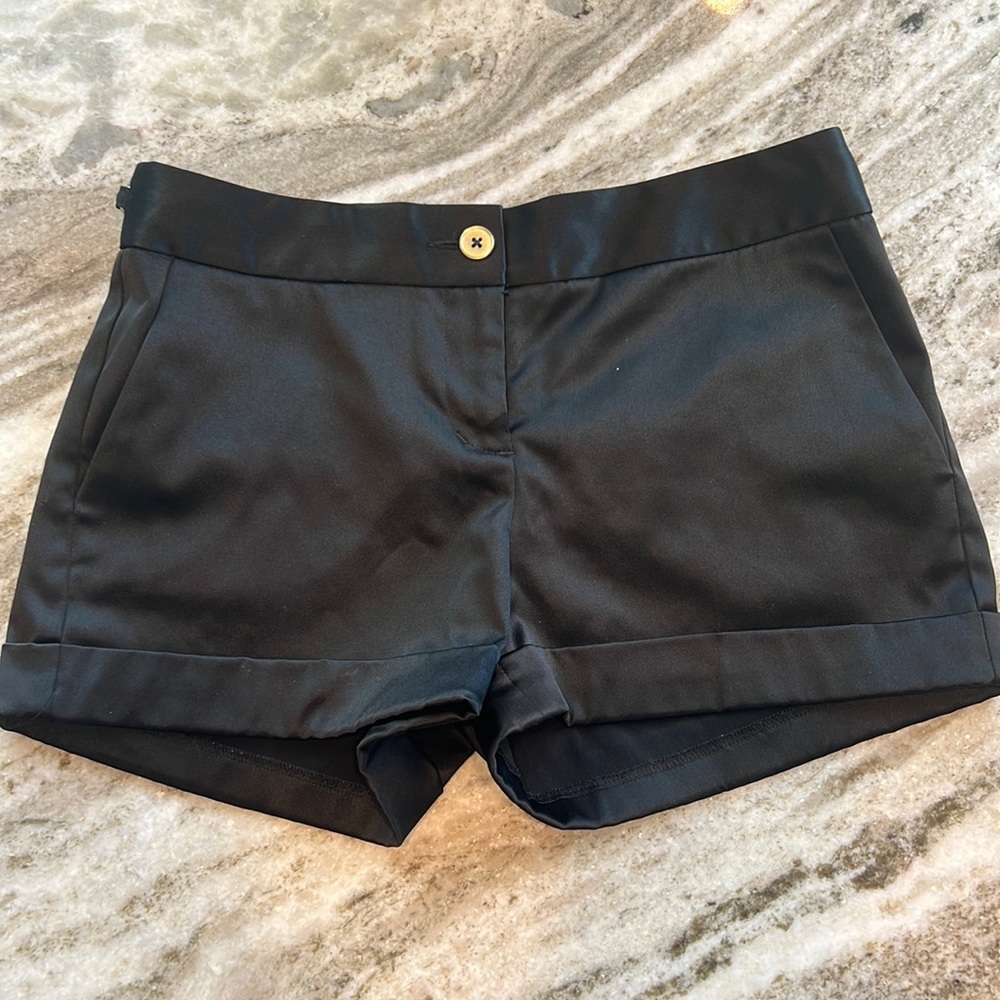 Express Design studio black shorts with gold trim size 2